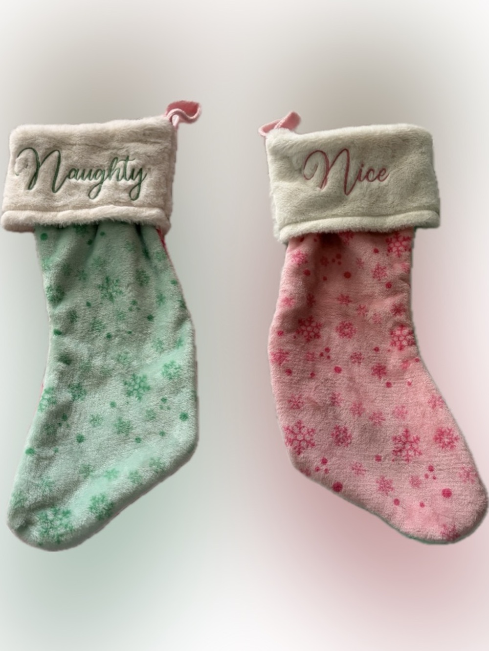 MARTHA STEWART NAUGHTY/NICE STOCKING